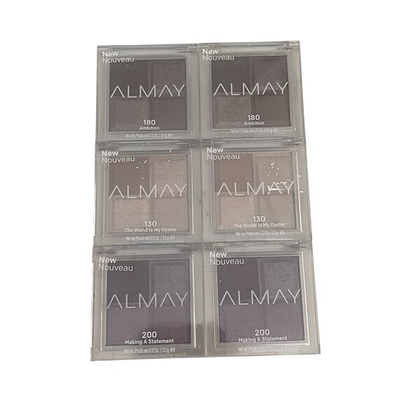 6 Pack Almay Eyeshadow 180 Ambition 130 World Is My Oyster 200 Make Statement - Picture 1 of 1